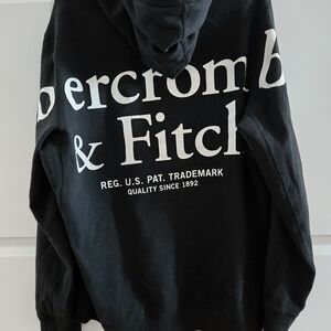 Abercrombie & Fitch Black Sweatshirt with White Logo